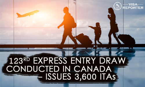 123rd Express Entry Draw Conducted in Canada - Issues 3,600 ITAs