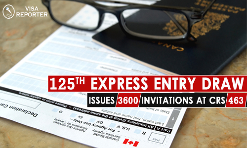 125th Express Entry Draw Issues 3600 Invitations at CRS 463