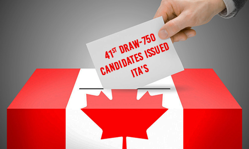 41st Express Entry draw - 750 candidates invited to apply for Canada PR