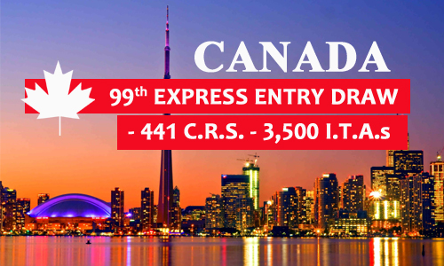 CANADA: 99th EXPRESS ENTRY DRAW-ISSUES 3,500 ITAs