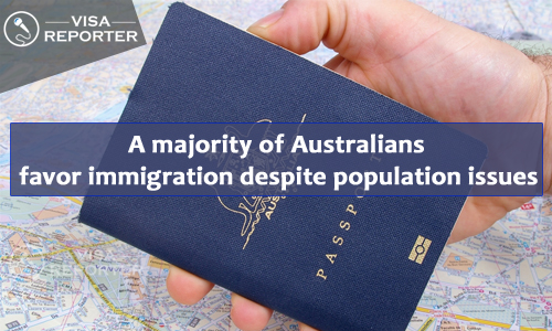 A majority of Australians favor immigration despite population issues