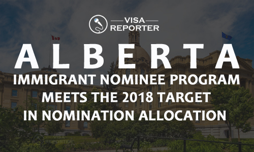 Alberta Immigrant Nominee Program meets the 2018 target in Nomination Allocation