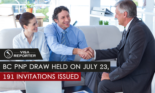 BC PNP Draw Held on July 23 Issues 191 Invitations to Apply
