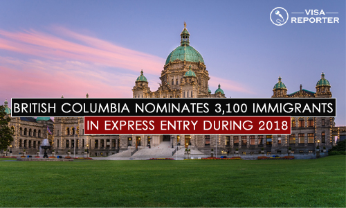 British Columbia nominates 3,100 immigrants in Express Entry during 2018