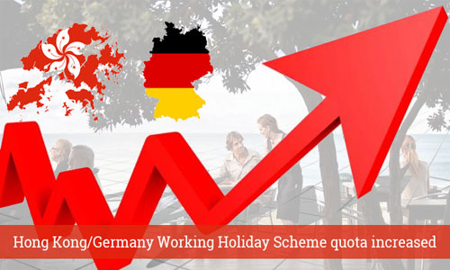 Annual quota increased from 150 to 300 under Hong Kong/Germany Working Holiday Scheme