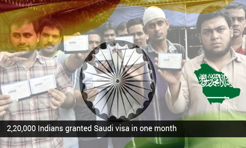 Indians receive 220,000 Saudi visas in one month