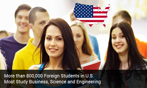 Over 800,000 internationals students constituted in U.S