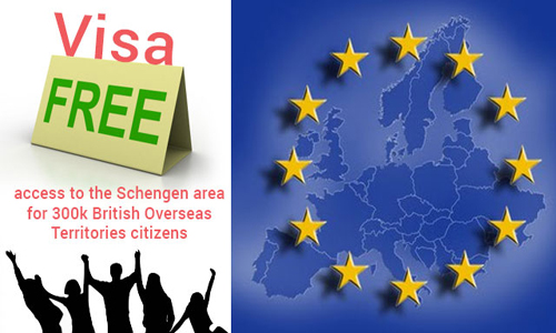 Visa free access for 300k British Overseas Territories citizens to travel Schengen area
