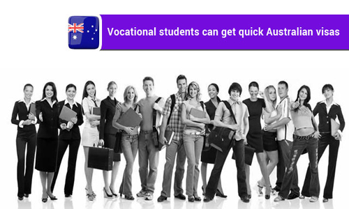 Fast tracked Australian visas processing for vocational students