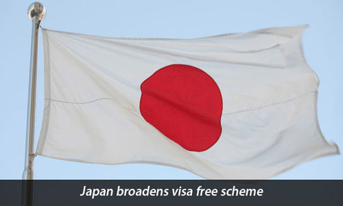 Japan widens the scope of visa free scheme to attract foreign tourists