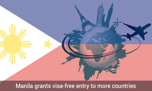 Philippines grants visa-free entry for a 30-day stay to the citizens of seven more countries