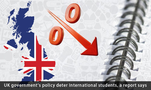 UK government’s policy deters international students, a report says
