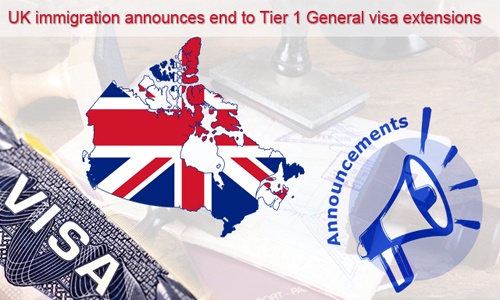 UK Immigration to end Tier 1 general Visa extensions from 6 April 2015.